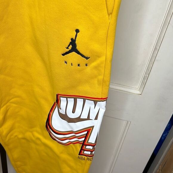 New Nike Air Jordan Jumpman Gold Joggers Sweatpants Men’s Size Large Nwt - Picture 3 of 9